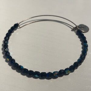 Alex and Ani Rock Candy Midnight Bangle Bracelet Rafaelian Silver